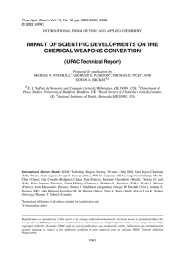 impact of scientific developments on the chemical weapons