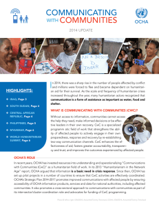 CwC 2014 Update - HumanitarianResponse