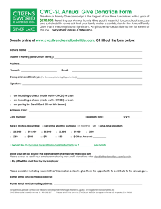 Donation Form