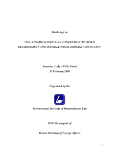 THE CHEMICAL WEAPONS CONVENTION