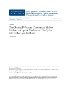 The Chemical Weapons Convention: Hollow Idealism or Capable