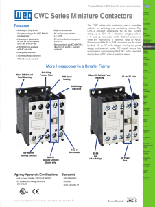 CWC Series Miniature Contactors Overview