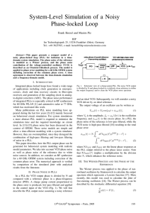 System-Level Simulation of a Noisy Phase-Locked Loop