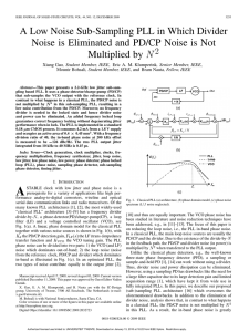 A Low Noise Sub-Sampling PLL in Which Divider Noise is