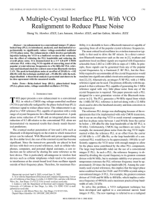 A multiple-crystal interface pll with vco realignment to reduce phase