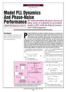 Model PLL Dynamics And Phase-Noise Performance