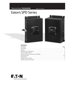 Eaton`s SPD Series