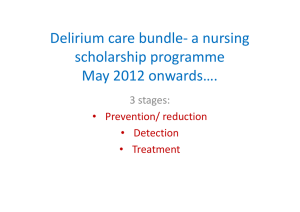 Delirium care bundle - British Association of Critical Care Nurses