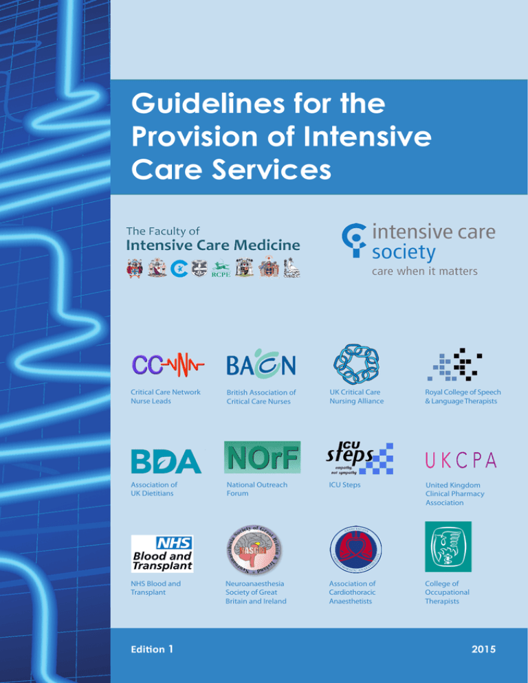 Guidelines For The Provision Of Intensive Care Services