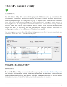 The ICPC Balloon Utility - The ACM-ICPC International Collegiate