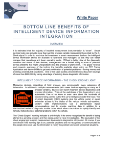 Bottom Line Benefits of Intelligent Device Information Integration