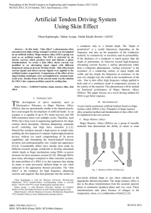 Artificial Tendon Driving System Using Skin Effect