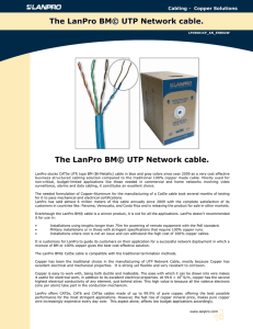 The LanPro BM© UTP Network cable.