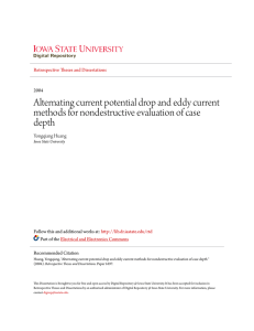 Alternating current potential drop and eddy current methods for