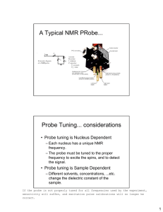 A Typical NMR PRobe... Probe Tuning... considerations