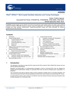 PSoC® 4/PRoC™ BLE Crystal Oscillator Selection and Tuning