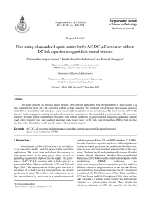 Fine tuning of cascaded d-q axis controller for AC-DC