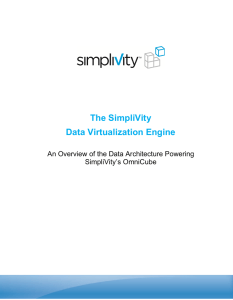 The SimpliVity Data Virtualization Engine