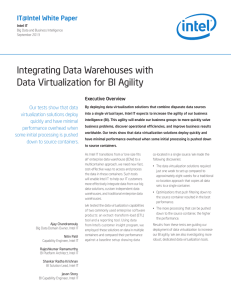 Integrating Data Warehouses with Data Virtualization for BI