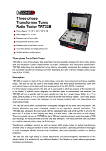 Technical Data of TRT300