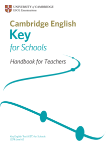 Handbook for Teachers