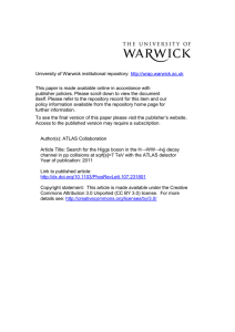 University of Warwick institutional repository: http://wrap.warwick.ac