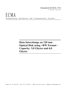 Data Interchange on 120 mm Optical Disk using +RW Format