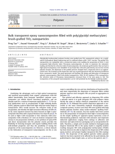 Bulk transparent epoxy nanocomposites filled with poly(glycidyl