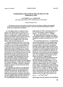 INTERFERENCE STRUCTURE IN THE FAR FIELD OF THE