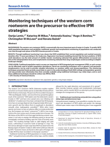 Monitoring techniques of the western corn rootworm are the