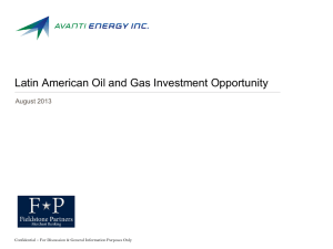 Latin American Oil and Gas Investment Opportunity