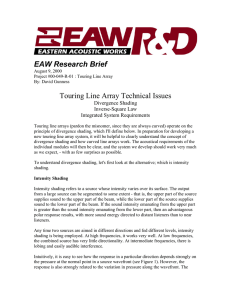 EAW Research Brief Touring Line Array Technical Issues