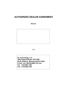 authorized dealer agreement