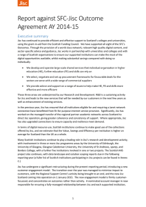 Report against SFC-Jisc Outcome Agreement AY 2014-15