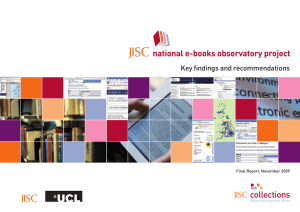 Key findings and recommendations - JISC national e