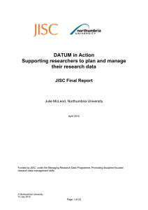 JISC final report template