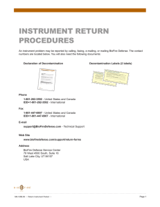 instrument return procedures