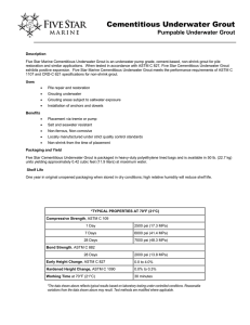 Cementitious Underwater Grout
