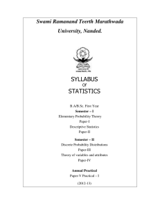 Statistics - Swami Ramanand Teerth Marathwada University