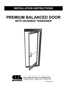 premium balanced door - CRL-ARCH