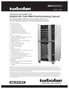 E32D5 / P8M Spec Sheet - Taylor Freezer of Michigan