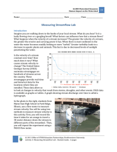 Student Guide - Measuring Streamflow