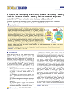 A Process for Developing Introductory Science Laboratory Learning