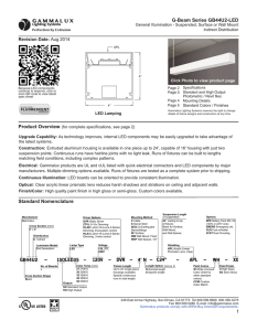 Standard Nomenclature GAMMALUX G-Beam Series GB44U2-LED