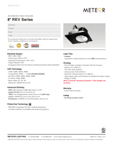 METEOR 8 inch REV Series Specification