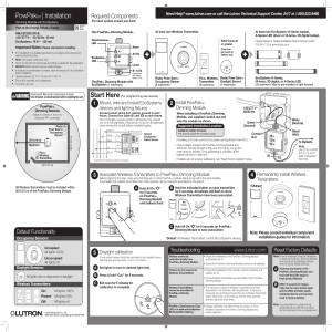 Lutron PowPak RMJ-ECO-32-DV-B Installation Instructions