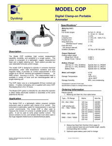 CLAMP-ON PORTABLE AMMETER