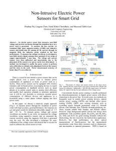 Non-Intrusive Electric Power Sensors for Smart Grid