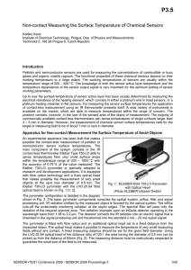 Non-contact Measuring the Surface Temperature of Chemical Sensors