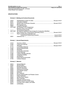 Addendum 1 Specs - Patmac Contracting